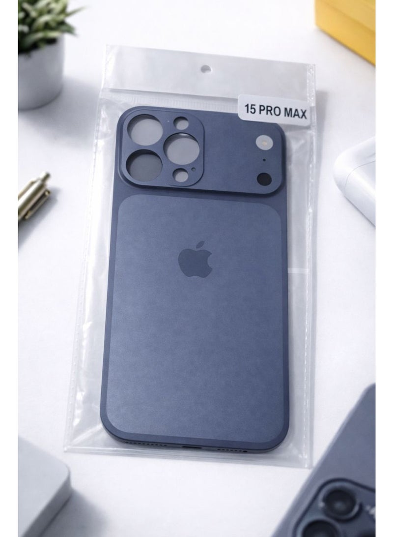 Full Body Conversion Skin for iPhone 15 Pro Max to iPhone 17 Pro Max Style - Blue Titanium Back Sticker, Camera Armor & Side Frame Protection - Image 2